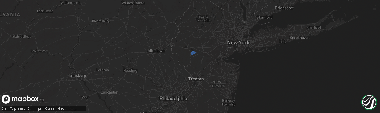 Hail map in Flemington, NJ on August 29, 2024