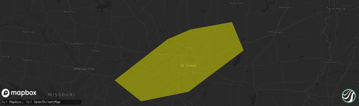 Hail map in Florissant, MO on August 29, 2024