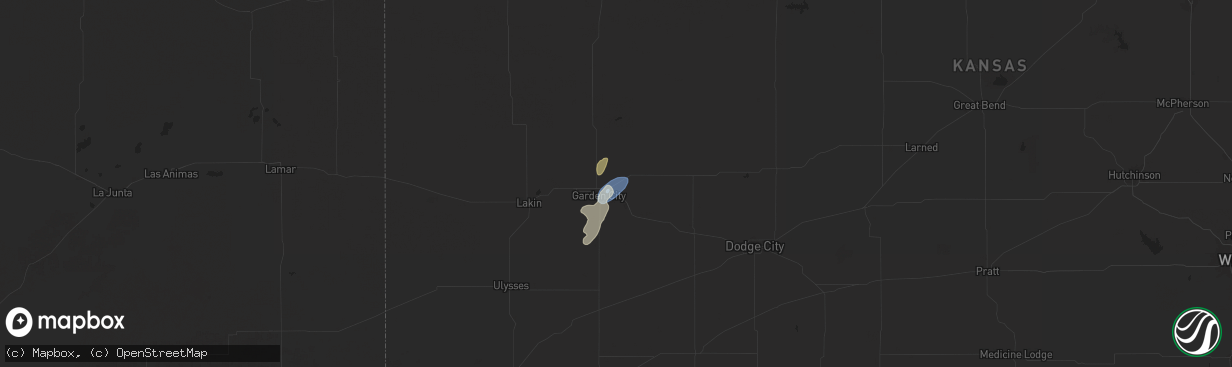 Hail map in Garden City, KS on August 29, 2024