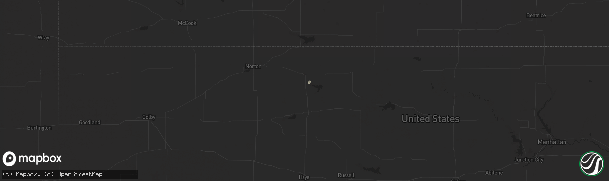 Hail map in Glade, KS on August 29, 2024