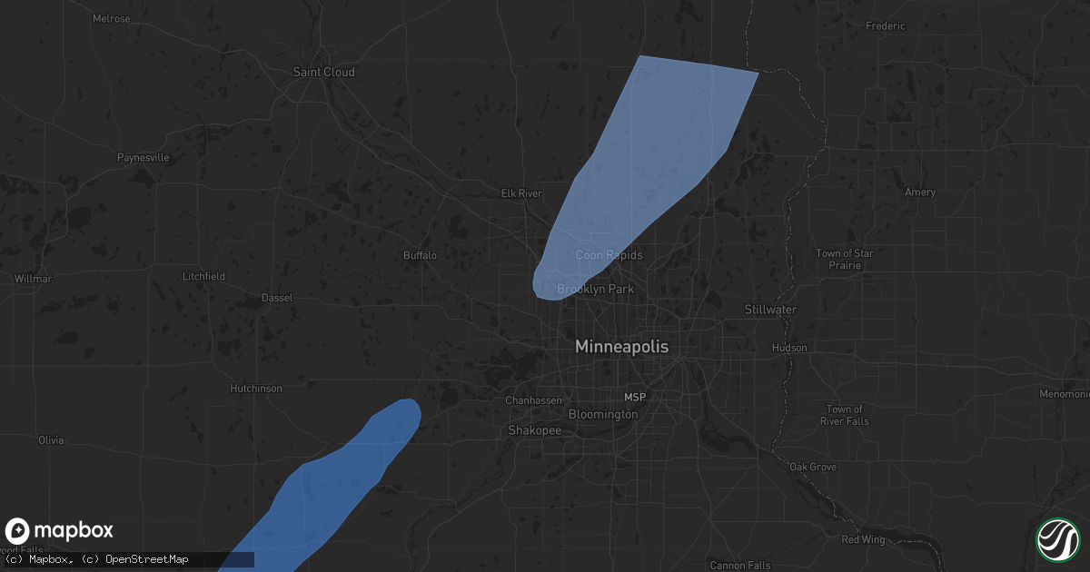 Hail map in Maple Grove, MN on August 29, 2024