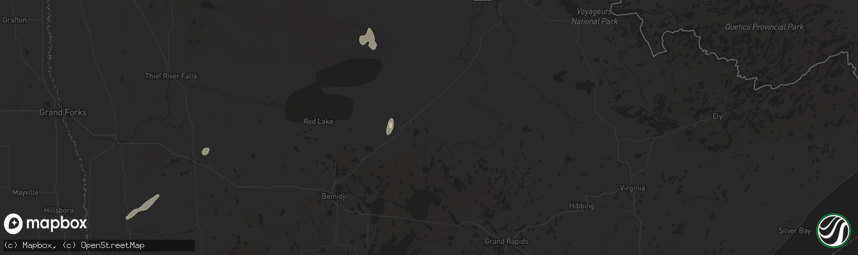 Hail map in Northome, MN on August 29, 2024