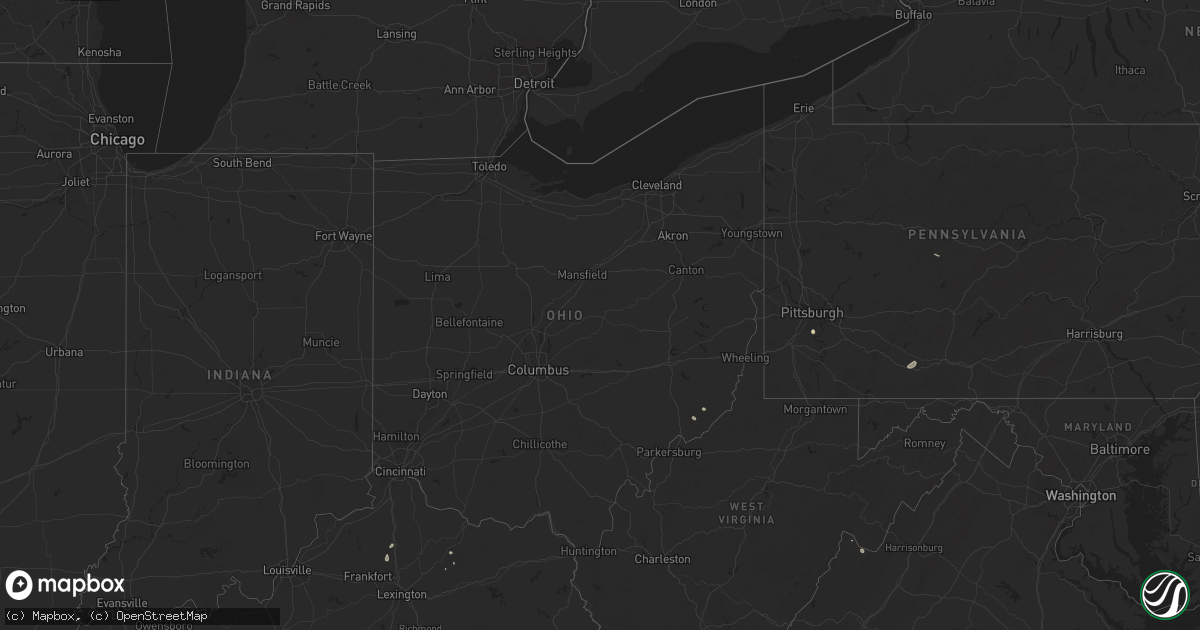 Hail map in Ohio on August 29, 2024