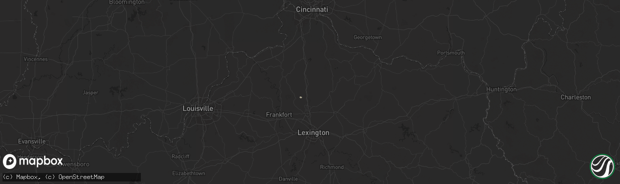 Hail map in Sadieville, KY on August 29, 2024