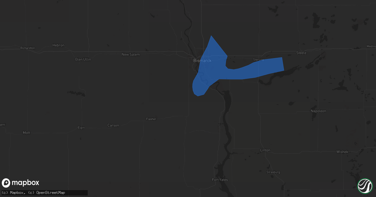 Hail map in Saint Anthony, ND on August 29, 2024