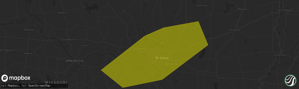 Hail map in Saint Charles, MO on August 29, 2024