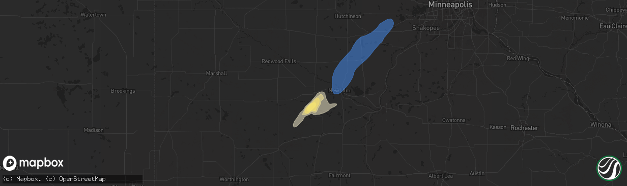 Hail map in Sleepy Eye, MN on August 29, 2024