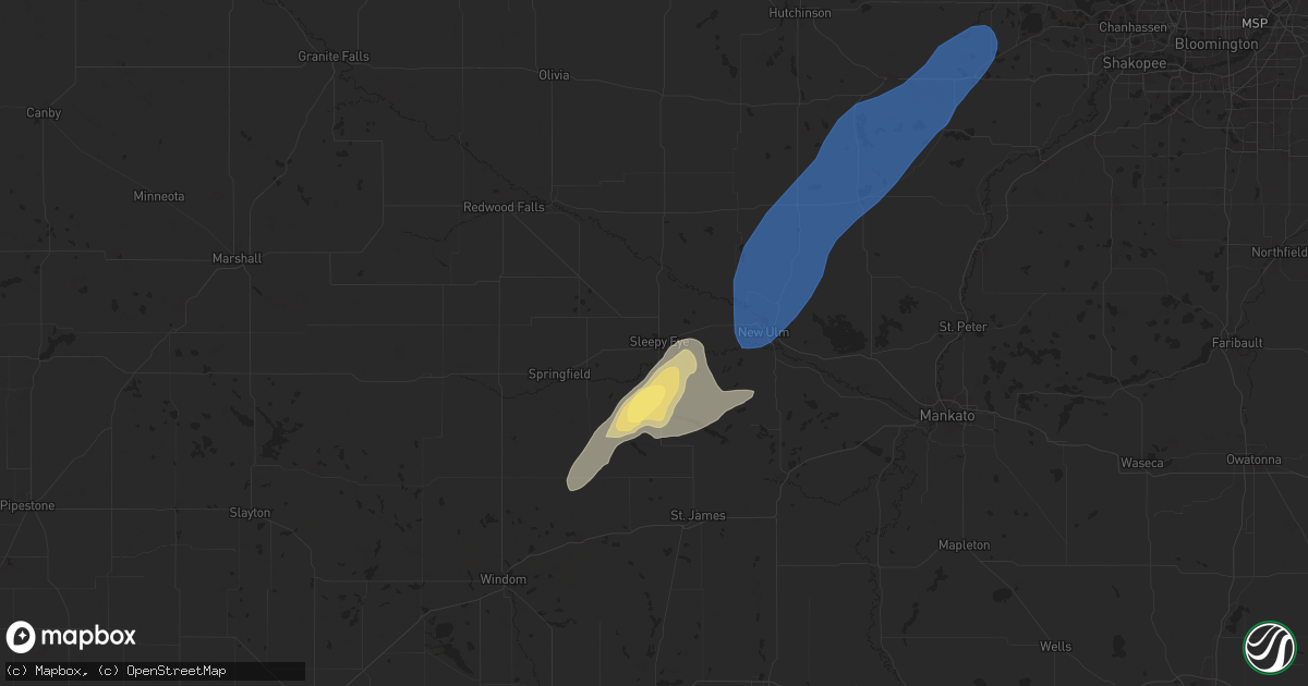 Hail map in Sleepy Eye, MN on August 29, 2024