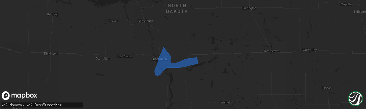 Hail map in Sterling, ND on August 29, 2024