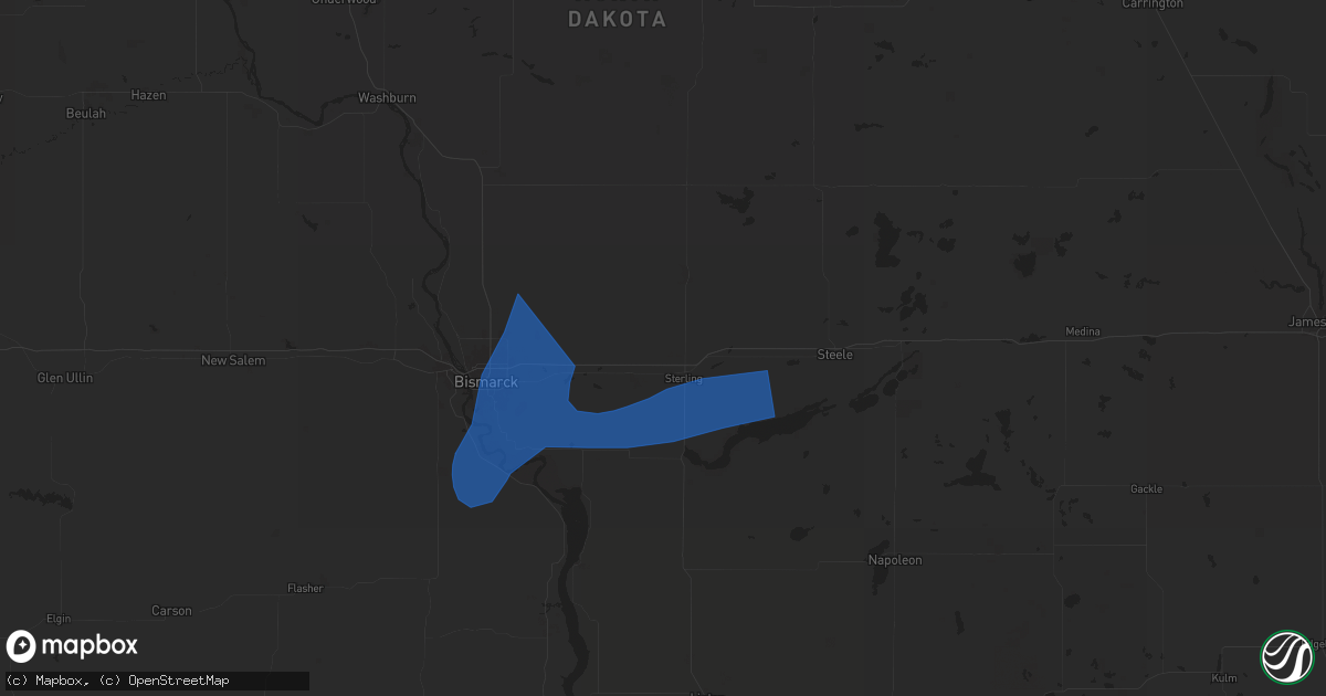 Hail map in Sterling, ND on August 29, 2024