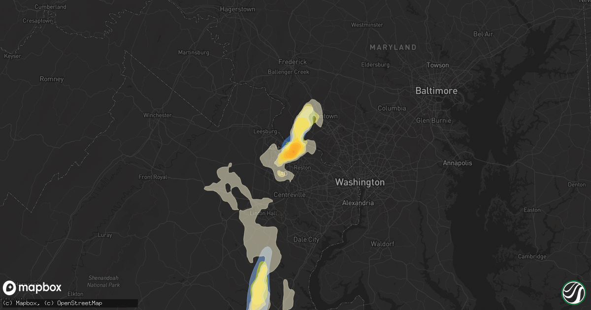Hail map in Sterling, VA on August 29, 2024