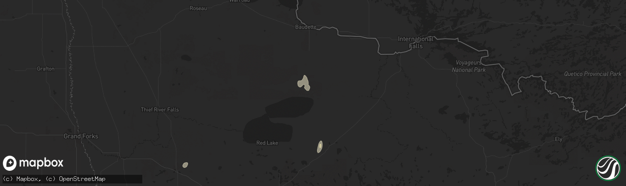 Hail map in Waskish, MN on August 29, 2024