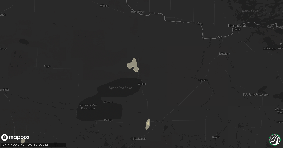 Hail map in Waskish, MN on August 29, 2024