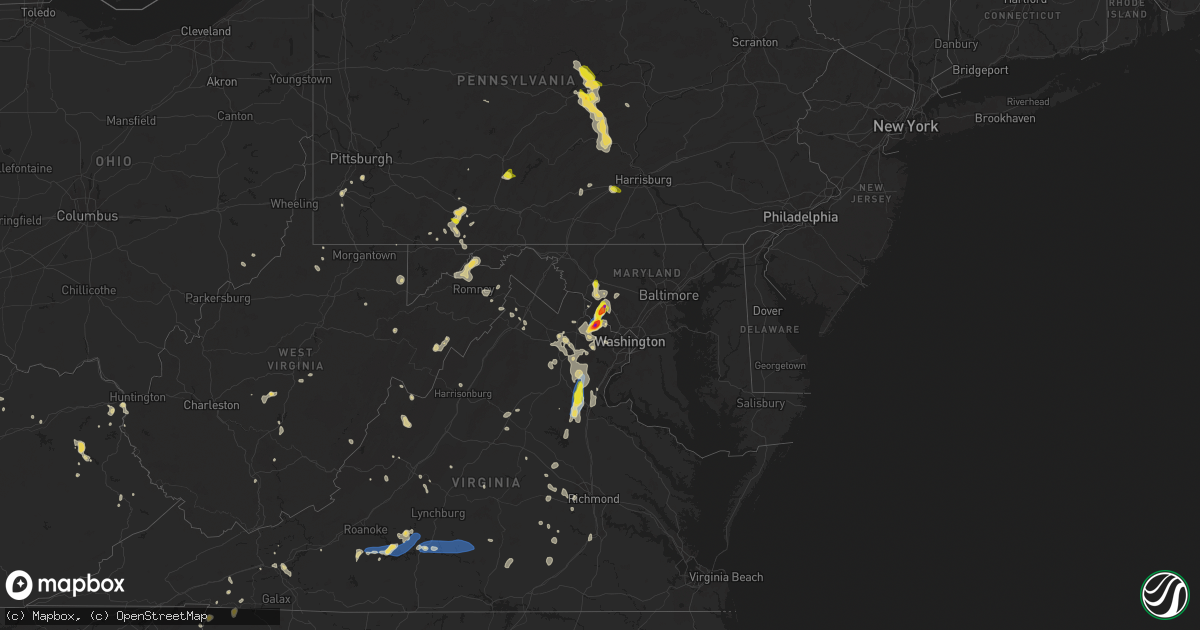 Hail map on August 29, 2024