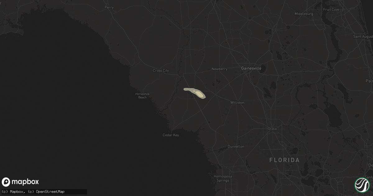 Hail map in Chiefland, FL on August 29, 2025