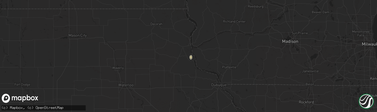 Hail map in Garnavillo, IA on August 29, 2025