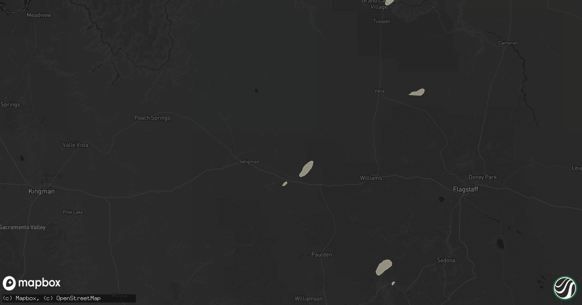 Hail map in Ash Fork, AZ on August 29, 2026