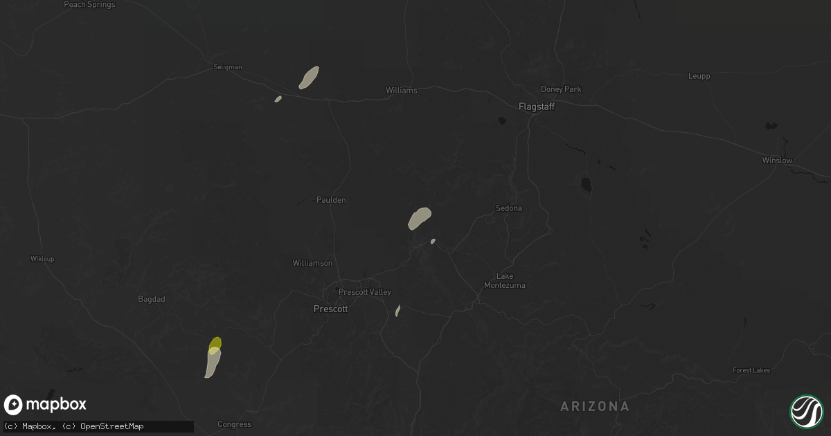 Hail map in Clarkdale, AZ on August 29, 2026