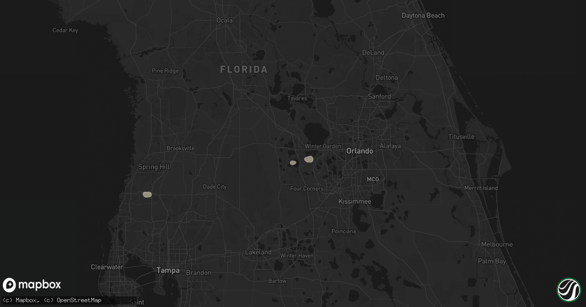 Hail map in Clermont, FL on August 29, 2026