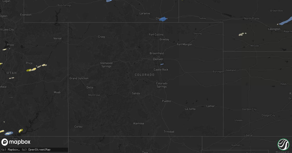 Hail map in Colorado on August 29, 2026