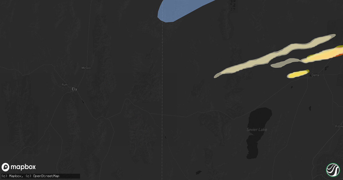 Hail map in Garrison, UT on August 29, 2026