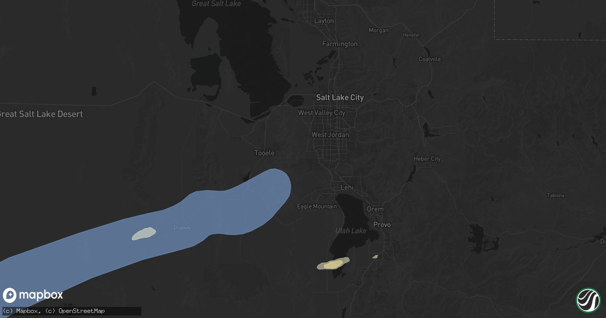 Hail map in Herriman, UT on August 29, 2026