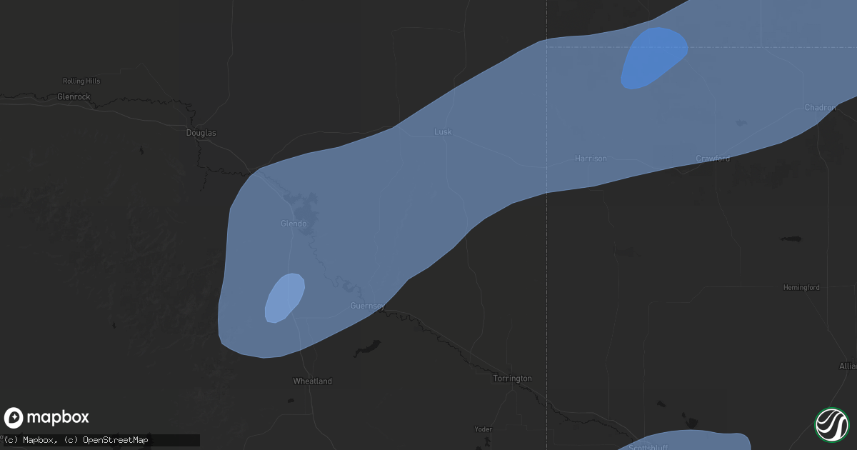 Hail map in Jay Em, WY on August 29, 2026