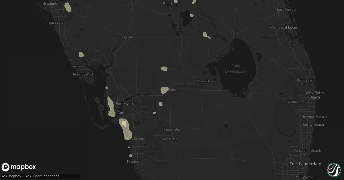 Hail map in Labelle, FL on August 29, 2026
