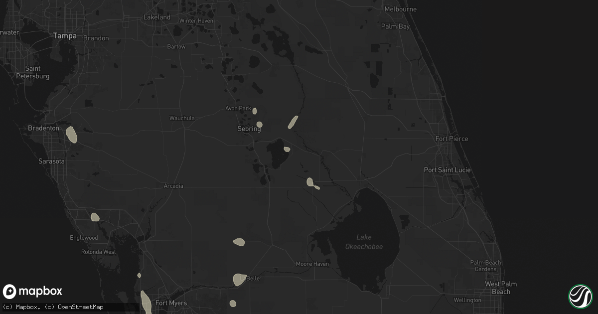 Hail map in Lorida, FL on August 29, 2026
