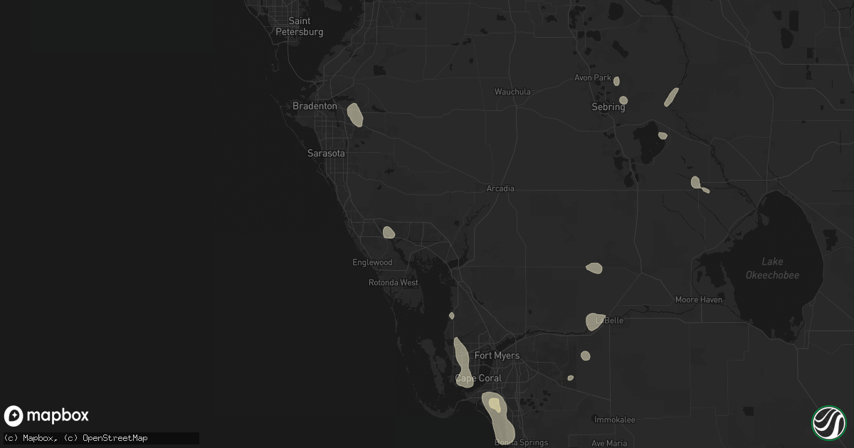Hail map in North Port, FL on August 29, 2026