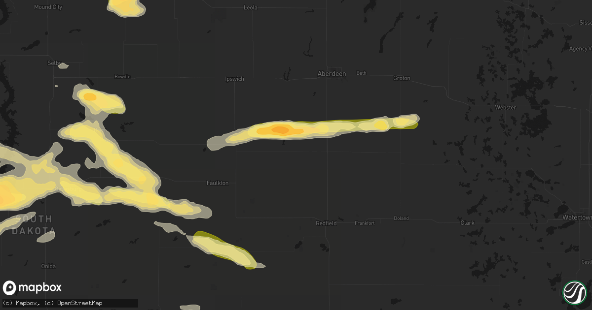 Hail map in Northville, SD on August 29, 2026