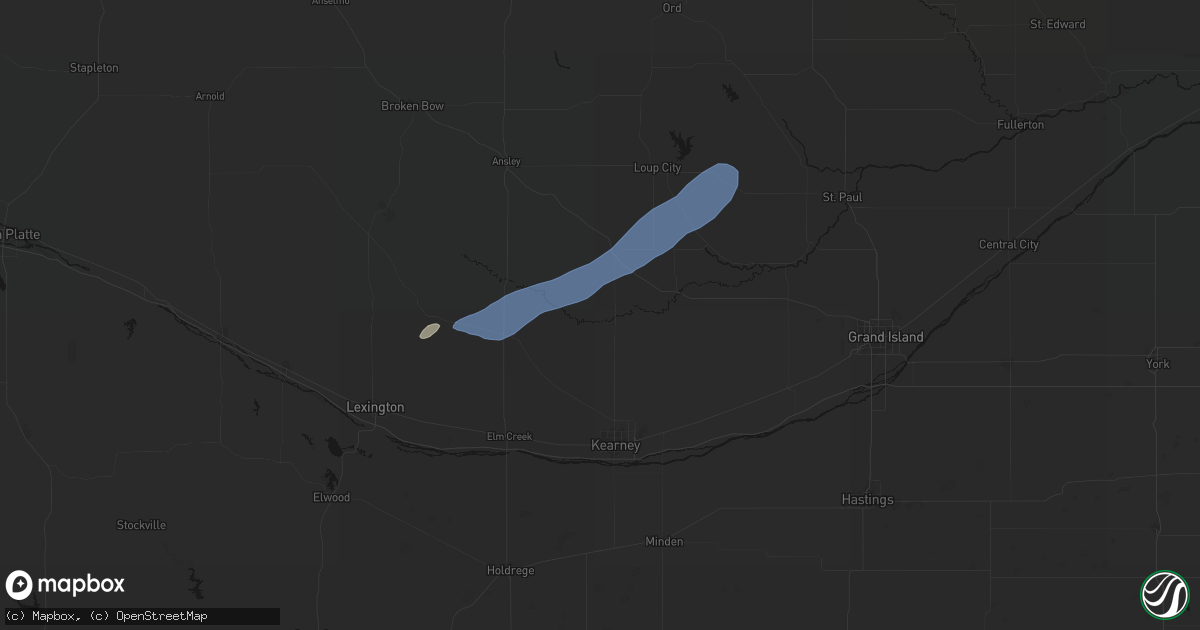 Hail map in Pleasanton, NE on August 29, 2026