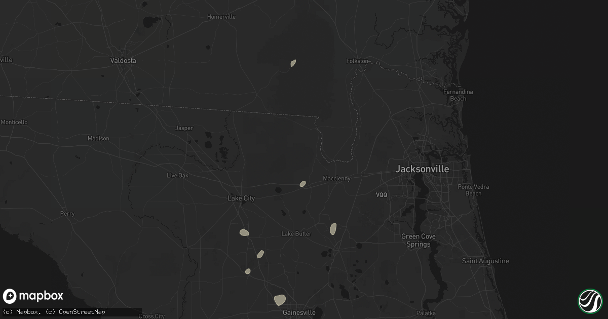 Hail map in Sanderson, FL on August 29, 2026