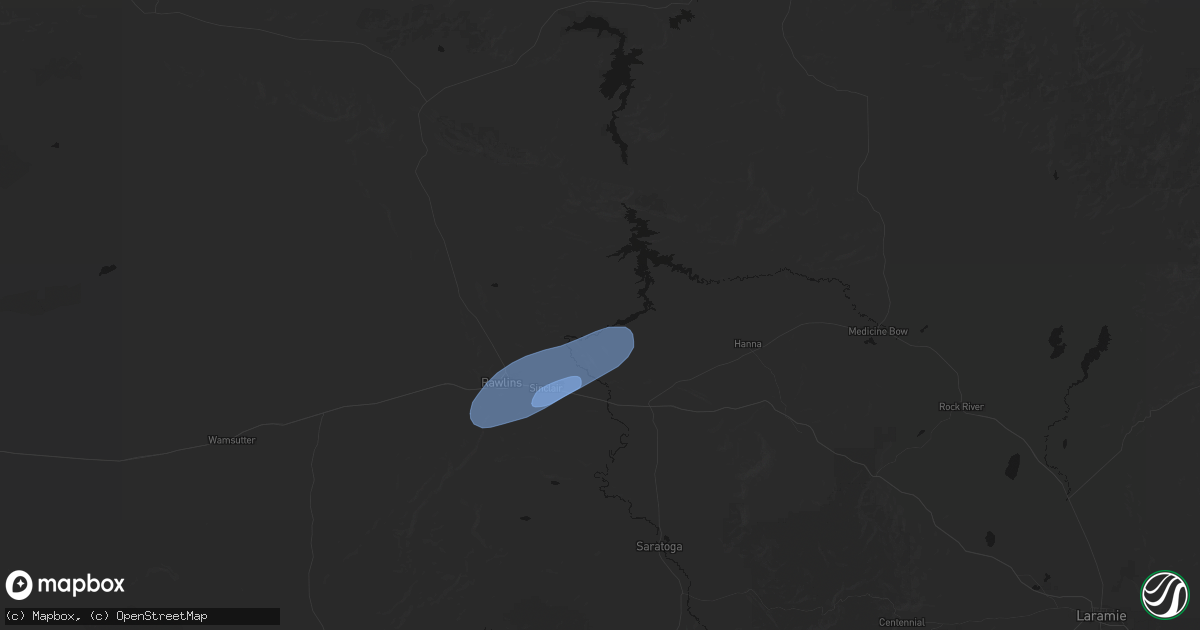 Hail map in Sinclair, WY on August 29, 2026