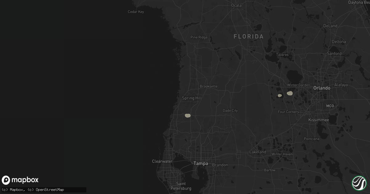 Hail map in Spring Hill, FL on August 29, 2026