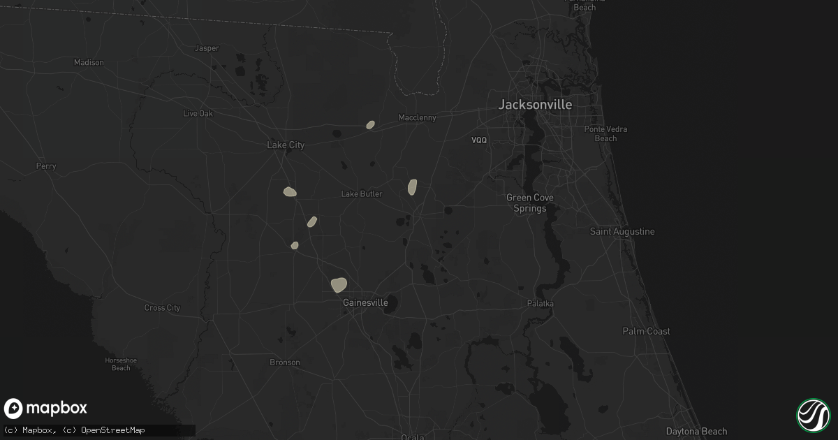 Hail map in Starke, FL on August 29, 2026