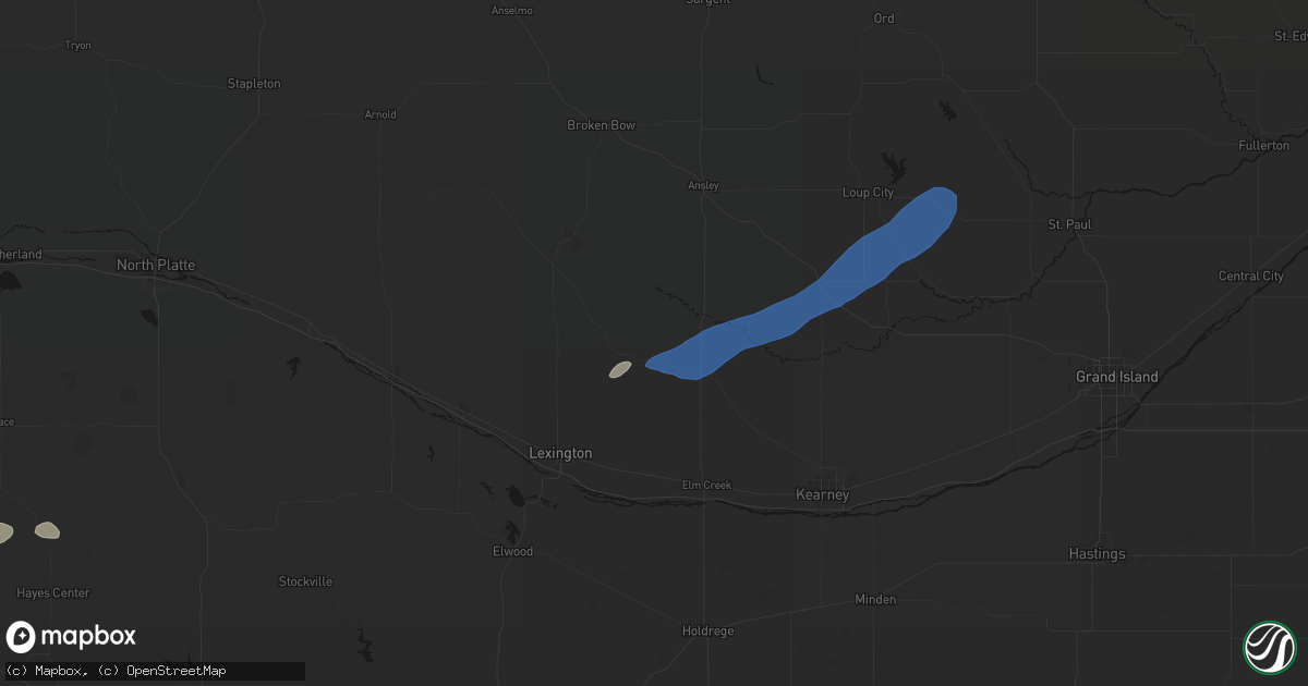 Hail map in Sumner, NE on August 29, 2026