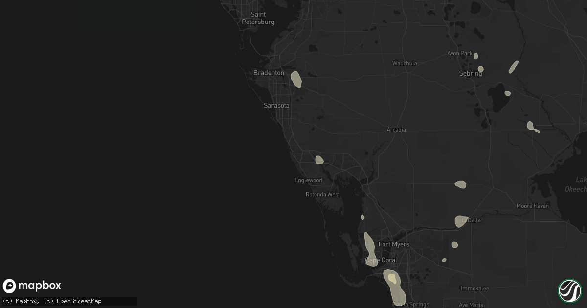 Hail map in Venice, FL on August 29, 2026