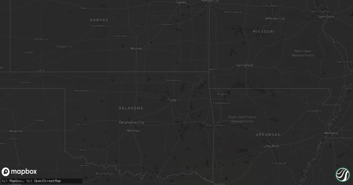 Hail map on August 30, 2011