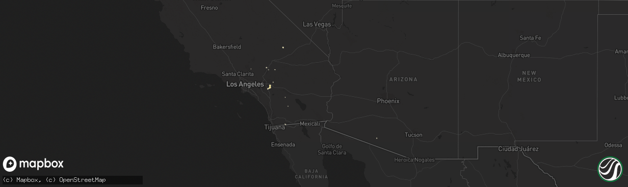 Hail map in Arizona on August 30, 2012