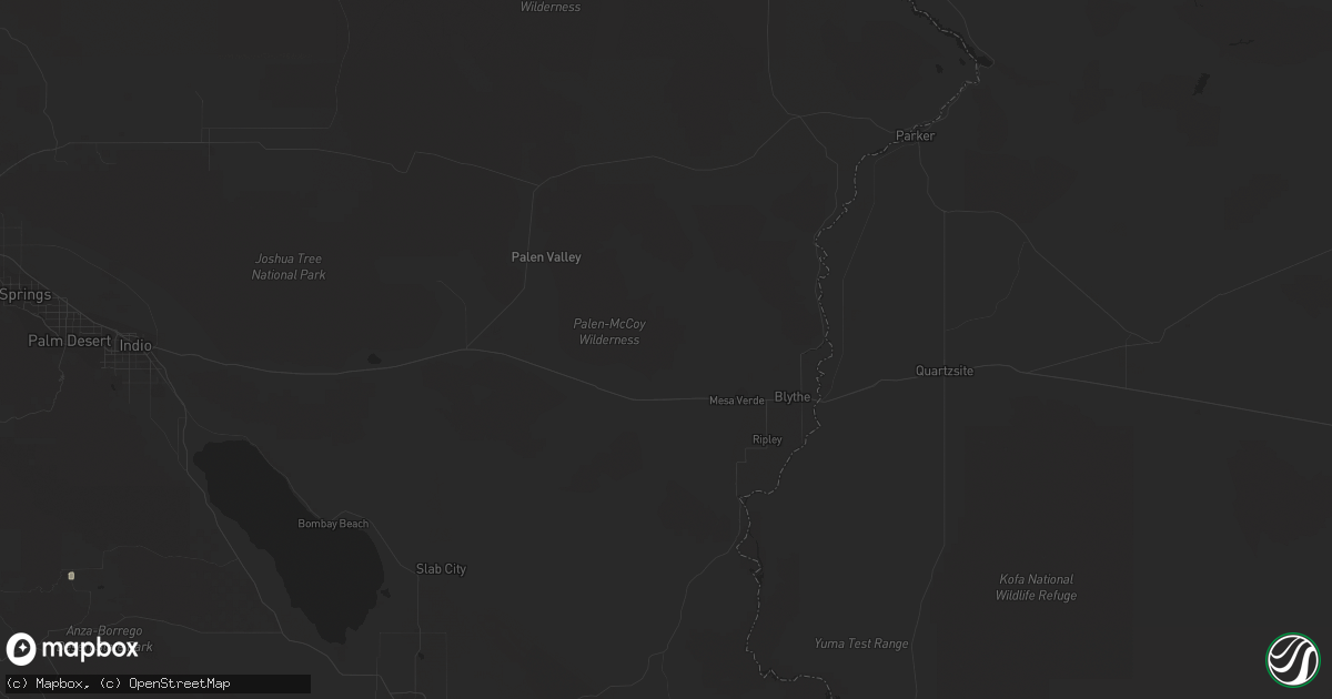 Hail map in March Air Reserve Base, CA on August 30, 2012
