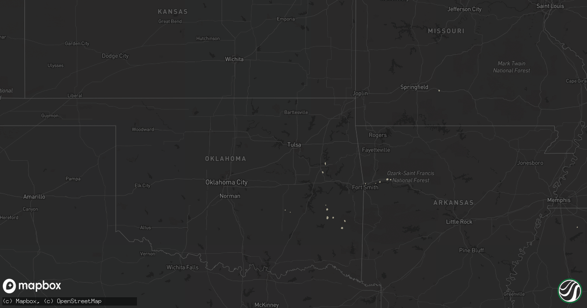 Hail map on August 30, 2015