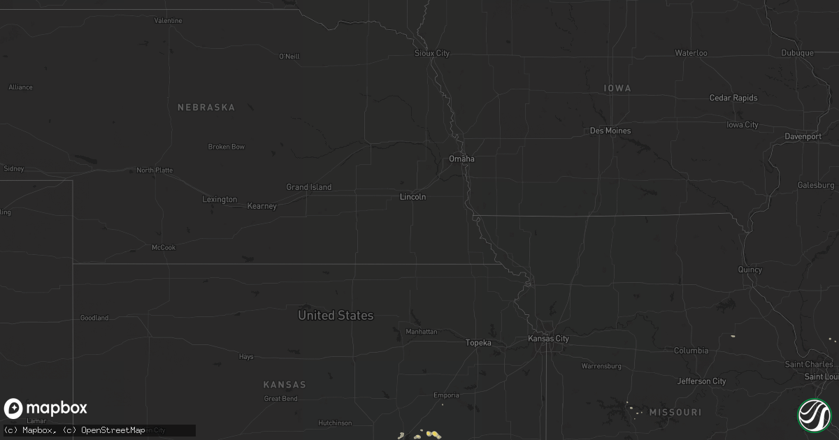 Hail map on August 30, 2016