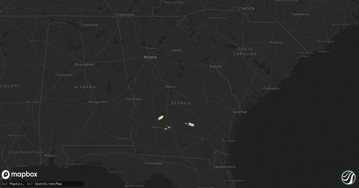 Hail map in Georgia on August 30, 2017