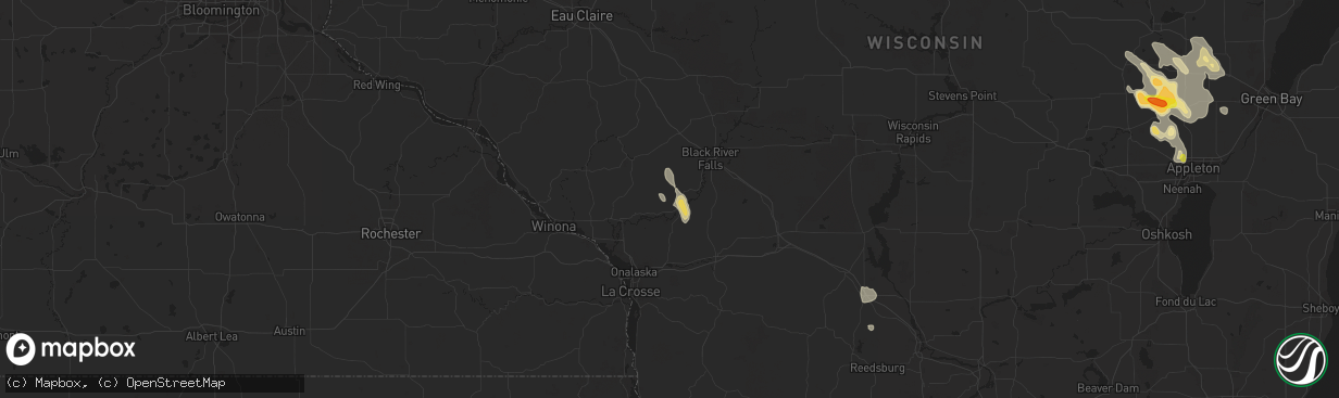 Hail map in Melrose, WI on August 30, 2017