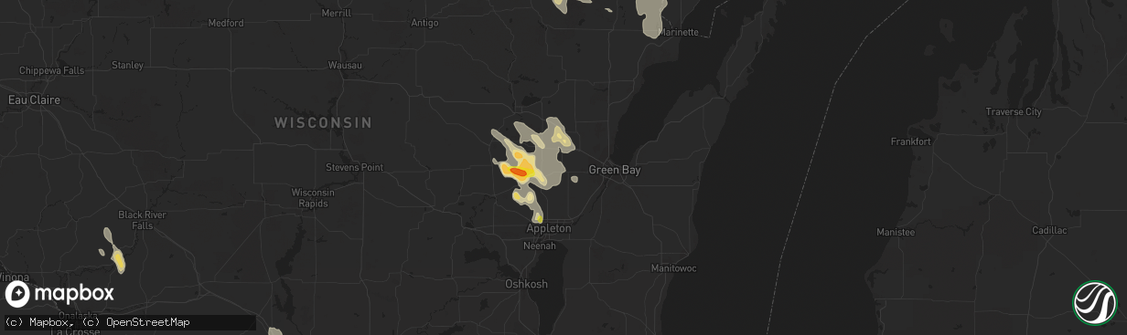 Hail map in Seymour, WI on August 30, 2017