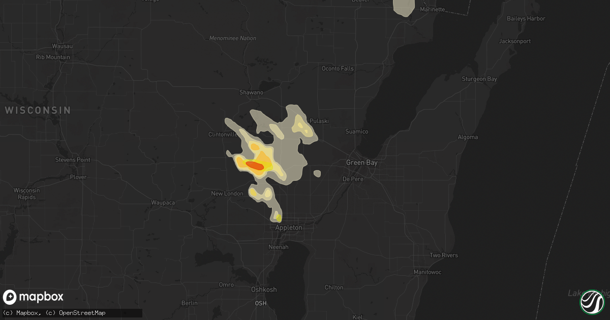 Hail map in Seymour, WI on August 30, 2017