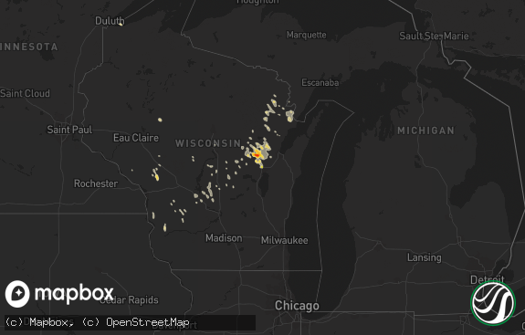 Hail map preview on 08-30-2017