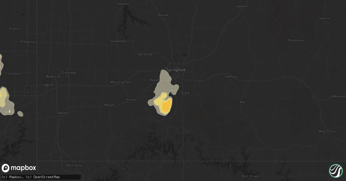 Hail map in Nixa, MO on August 30, 2018