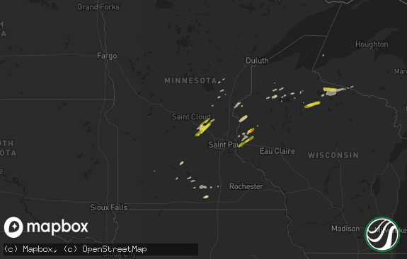 Hail map preview on 08-30-2018